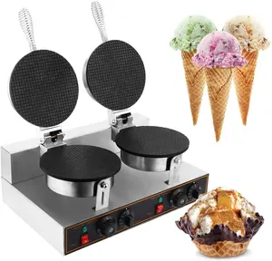 Factory Sale Double Head Electric Ice Cream Cone Machine/ Waffle Cone Maker With Factory Price