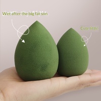 Lot de 4 éponges de maquillage lavables en forme de goutte d'eau, ultra-douces, pour une utilisation à sec ou humide