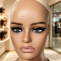 Nouvel arrivage : Tête de mannequin femme couleur chair avec épaules pour présentation de perruques, chapeaux, boucles d'oreilles et accessoires – Idéal pour la photographie e-commerce