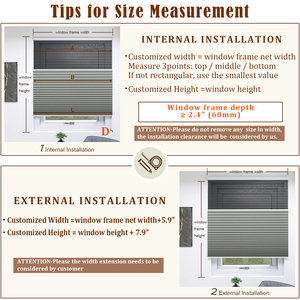 Stores alvéolaires sans fil jour et nuit, stores cellulaires double couche avec tissu occultant et filtrant la lumière, stores isolants thermiquement - Product Image 6