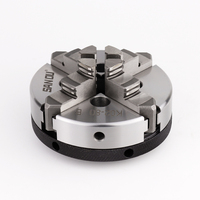 Mandrin de tour à bois miniature SANOU K02-80B 80mm, 4 mors auto-centrant en acier, serrage manuel, précision 0,05mm, personnalisable OEM