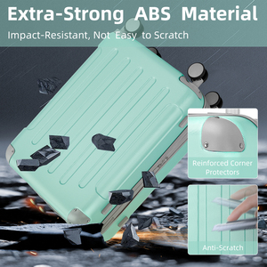 Set di Valigie 6 Pezzi con Borsa da Viaggio, Prodotto di Alta Qualità Made in America, Ideale per Studenti e Viaggi Personali - Product Image 2
