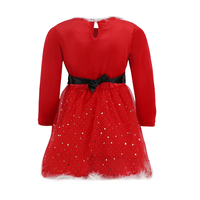 Robes décontractées d'hiver pour filles, en tulle et velours respirant, avec nœuds en dentelle, longueur genou