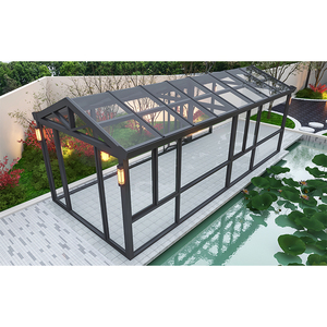 Véranda moderne autoportante, patio extérieur, structure en aluminium, maison en verre, toit en verre trempé, véranda 4 saisons, garantie de 5 ans - Product Image 2