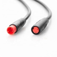 Cable a prueba de agua de baja potencia de 2 pines con conectores hembra y macho para motocicleta E-Bike Cable de bicicleta eléctrica