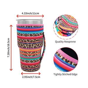 Funda reutilizable para vasos de café helado, fundas aislantes de neopreno, soporte para vasos, ideal para vasos de 30oz - 32oz. - Product Image 2