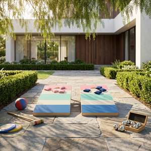 Jeu <span class=keywords><strong>de</strong></span> Cornhole Professionnel en Bois avec 8 Sacs <span class=keywords><strong>de</strong></span> <span class=keywords><strong>Sable</strong></span> <span class=keywords><strong>pour</strong></span> Jardin, Extérieur, Fêtes <span class=keywords><strong>de</strong></span> Famille, Jeux <span class=keywords><strong>de</strong></span> <span class=keywords><strong>Pelouse</strong></span> - Marque EZ - Product Image 6