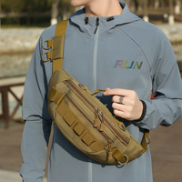 Sac de taille multifonctionnel pour les voyages en plein air, sac à bandoulière décontracté pour le sport, unisexe, imperméable, en polyester, grande capacité, pour la randonnée