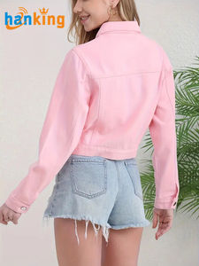 <span class=keywords><strong>Veste</strong></span> en <span class=keywords><strong>jean</strong></span> pour <span class=keywords><strong>femme</strong></span> Ehanking, haut en <span class=keywords><strong>jean</strong></span> de haute qualité, sans manches/manches <span class=keywords><strong>mi</strong></span>-longues/manches longues, respirante, vêtements en <span class=keywords><strong>jean</strong></span> - Product Image 5