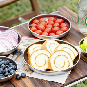 Vajilla de Titanio Puro Ecológica de Primera Calidad, Capacidad de 450 ml, Plato Ligero y Portátil con Acabado Arenado para Campamentos y Picnics - Product Image 3