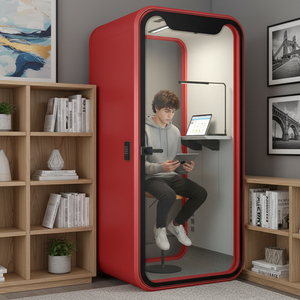 Tùy Chỉnh Prefab Văn Phòng Gian Hàng Phòng Thu Im Lặng Phòng Điện Thoại Gian Hàng Văn Phòng Cách Âm Di Động Văn Phòng Vỏ - Product Image 5