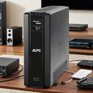 負荷および電圧情報をリアルタイムで監視するための大型LCDインターフェイスを備えたAPC Back <span class=keywords><strong>UPS</strong></span> Pro <span class=keywords><strong>1500VA</strong></span> 865W <span class=keywords><strong>UPS</strong></span>システム - Product Image 2