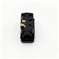 Interrupteur à bascule étanche DC12/24V SPST 2P (ON)-OFF non éclairé avec couvercle noir pour camion, moto, modification de véhicule, camping-car