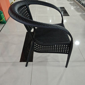 Mobilier d'extérieur bon marché, ensemble <span class=keywords><strong>de</strong></span> terrasse, chaise <span class=keywords><strong>de</strong></span> salle à manger empilable en <span class=keywords><strong>PVC</strong></span>, osier tissé, fauteuils en rotin plastique - Product Image 4