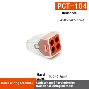 Bloque de Terminales de Conexión Rápida Serie 773 - Conector de Empalme de Cable Sólido PCT-104/604/2273-203, 25A 450V V0 - Product Image 3