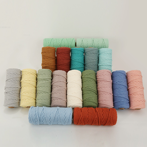 Cordon en coton 100% mercerisé et teint, torsadé et tressé, 4 mm x 50 m, pour <span class=keywords><strong>macramé</strong></span> et tissage haute ténacité - Product Image 5