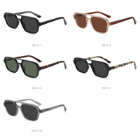 2025 tendances concepteur rétro Double pont TR90 cadre acétate lunettes de soleil luxe haute qualité verres polarisés lunettes de soleil hommes