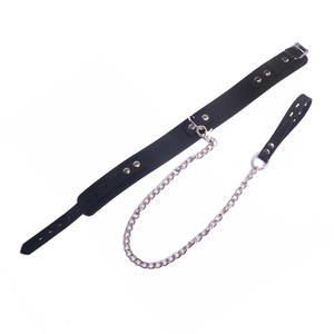 ปลอกคอซิลิโคนพร้อมโซ่ ของเล่นอีโรติก เฟติช BDSM เกมสำหรับผู้ใหญ่ ปลอกคอซิลิโคนสำหรับคู่รักเล่นเกมเซ็กซ์ - Product Image 4