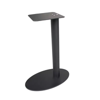 Base de table exquise ovale ronde facile à déplacer table d'appoint en fer table à thé avec surface enduite de poudre