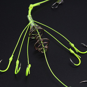 Juego de Anzuelos de Pesca Aohu Explosion Hook, 10 Anzuelos Fluorescentes para Pesca en Agua Salada, Anzuelos Múltiples de Acero con Alto Contenido de Carbono - Product Image 2