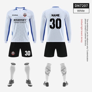 Maglia da Calcio a Maniche Lunghe Crop Top Autunno Inverno per <span class=keywords><strong>Uomo</strong></span>, Design Arabia Saudita, Set Sportivo per <span class=keywords><strong>Palestra</strong></span> e Sport per Adulti 100% - Product Image 6