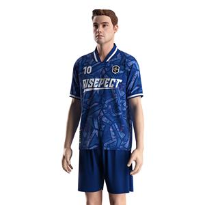 लीग जुड़नार और प्रशंसक समारोहों के लिए त्वरित शुष्क और समायोज्य सामग्री विकल्प के साथ फोल्डेबल कॉलर फुटबॉल जर्सी - Product Image 2