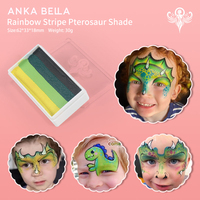 Peinture pour le visage et le corps ANKA BELLA, professionnelle, naturelle, à base de plantes, effet arc-en-ciel, application en une seule traite, 30g, non toxique, certifiée CE