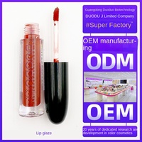 Gloss à lèvres OEM transfrontalier sous marque privée, fini miroir, hydratant, baume à lèvres nude, logo DUODUO, fabriqué en Chine