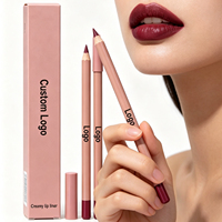 Crayon à lèvres waterproof et anti-transfert, pigment crémeux rouge, nude, brun foncé, personnalisable, marque privée