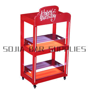 Bar KTV moderne LED Mobile pour armoire à Champagne lumineux noir pêche rouge casier à vin et Base d'affichage pour la fête casier à vin en métal - Product Image 5