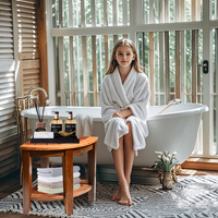 Banc d'angle flottant antidérapant en teck pour salle de bain 2026, idéal pour personnes âgées, facile à utiliser comme repose-pieds