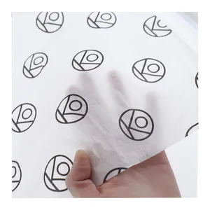 Custom design logo printing cheap translucent gift tissue wrapping paper clothing shoes packing paper