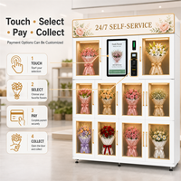 Máquina Expendedora Inteligente de Flores con 10 Puertas, Refrigerada, para Ramos Frescos, para Floristerías, Hoteles y Centros Comerciales