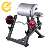 Appareil de musculation commercial pour biceps, station de curl des bras robuste à charge de plaques en acier avec barre EZ Curl