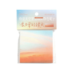 100 notas adhesivas por paquete, serie Hey Look up, cuaderno de nubes de cielo artístico, notas adhesivas decorativas y papel de notas - Product Image 5