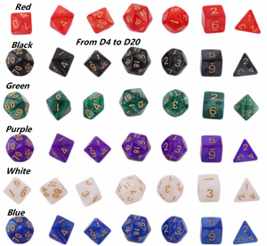 Bộ 7 Con Xúc Xắc <span class=keywords><strong>TRPG</strong></span> Trong Suốt Tùy Chỉnh Bằng Acrylic Xúc Xắc Nhựa Nhiều Mặt 20 Mặt DND D & D Màu Ngọc Trai Đầy Sao - Product Image 3