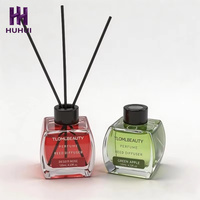 Diffuseur d'huiles essentielles transfrontalier en rotin et verre, en forme de yourte, sans flamme, sans alcool, longue durée, 21 types de parfums