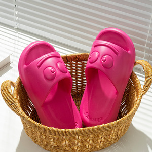 2025 logo personnalisé <span class=keywords><strong>pas</strong></span> <span class=keywords><strong>cher</strong></span> prix sourire EVA pantoufles pour hommes femmes bout ouvert drôle dames pantoufles - Product Image 3