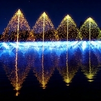 Fontaine musicale et lumineuse personnalisée de grande taille, éclairage DMX 512, système de pompe étanche en acier inoxydable 304 pour la décoration de lacs et de places municipales