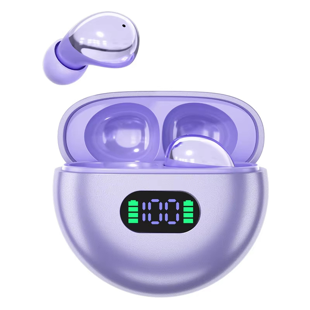2026 New Q61 Blue-tooth 5.4 Sleep Earbuds Invisible Wireless Earphones with Digital Display Low Latency Gaming Mode 40H Battery