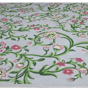 พรมขนสัตว์เนื้อนุ่มที่มีความหนาแน่นสูงสำหรับห้องนั่งเล่นพร้อมพรมลายดอกไม้สำหรับตกแต่งบ้านและพื้น - Product Image 1