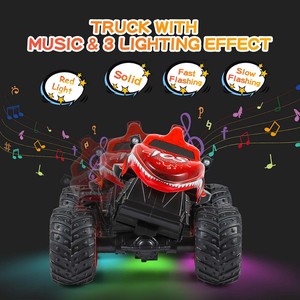 DWI 2,4 Ghz 1:20 All Terrain Shark Coche de control remoto con música y luz 360 grados RC Novedad Juguete Regalos para niños y niñas - Product Image 3