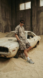 T-shirt camouflage DTG personnalisé à logo pour homme, en coton épais, col rond, imprimé graphique Real Tree Camo, coupe ample - Product Image 4