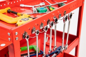 Armoire à outils de <span class=keywords><strong>garage</strong></span> d'atelier en métal avec poignée et roues chariot à outils personnalisable OEM mobile/chariot à outils - Product Image 3