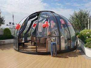 Dôme Hémisphérique Transparent Moderne de Style Mid-Century <span class=keywords><strong>pour</strong></span> Extérieur, Tente Conteneur en <span class=keywords><strong>Polycarbonate</strong></span> avec Porte Coulissante en Aluminium, Garantie 10 Ans - Product Image 5