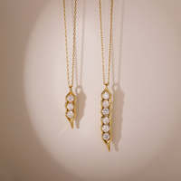 Collier promotionnel Xinyun en argent sterling 925 plaqué or : exquis et ludique, motif perle de pois