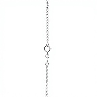 Collier fin en platine Pt950 blanc à trois perles espacées avec maillons décalés, unisexe, multicouche, décontracté, bijou en platine, cadeau