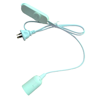Ensemble de câbles de lampe rétro vintage en plastique isolé, style vis, avec variateur d'intensité, accessoires d'éclairage, câble tressé et prise
