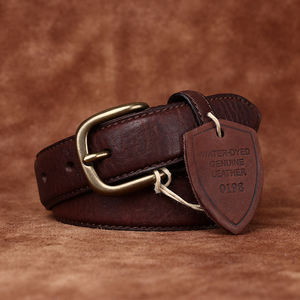 Cinturón de piel auténtica de doble cara lavado Vintage para mujer, Cinturón de piel de vaca, hilo de coser, cinturón vaquero de moda - Product Image 2