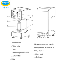 Machine de remplissage semi-automatique électrique pour canettes en aluminium et bouteilles en plastique, pour bière artisanale et sodas, haute précision, garantie 1 an